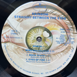 Винтажная виниловая пластинка LP Rainbow Straight Between The Eyes (США 1982)