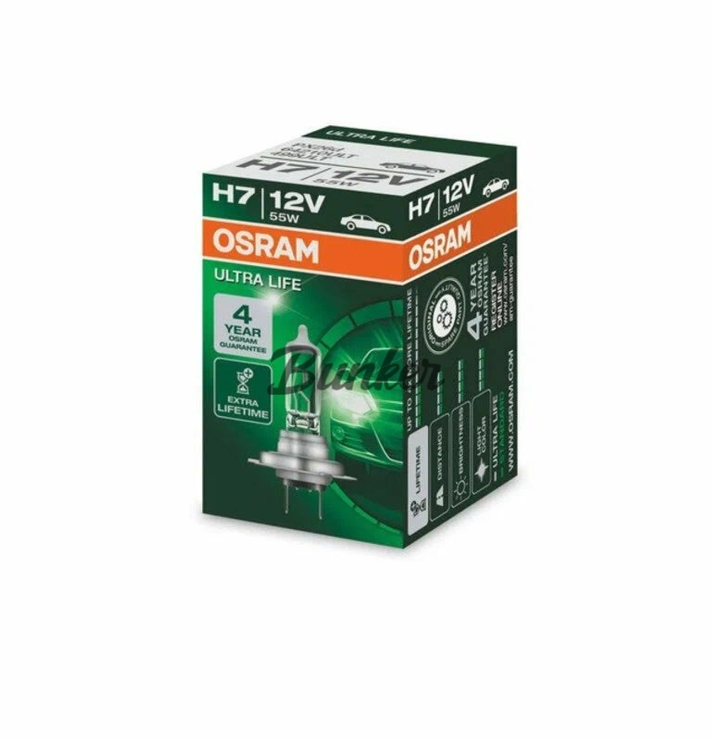 Галогеновая лампа Osram Allseason +30% H7,12V