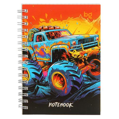 Записная книжка А6 80л. на гребне "Bright cars" (BG)