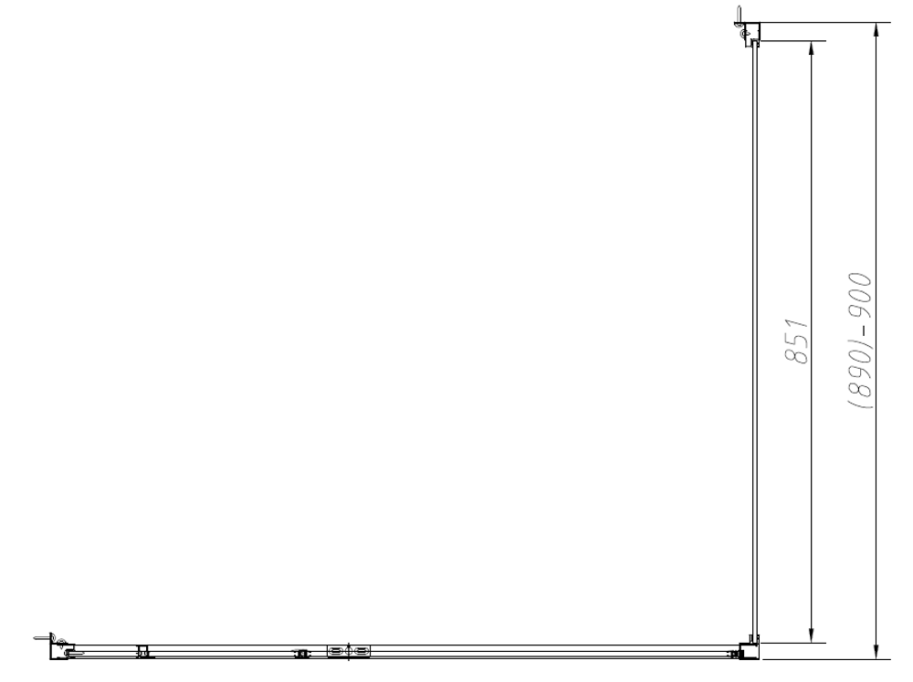 Душевой уголок Слим-Н (Slim-N) VSR-4SNP9010CL, 1000*900, хром, стекло прозрачное,