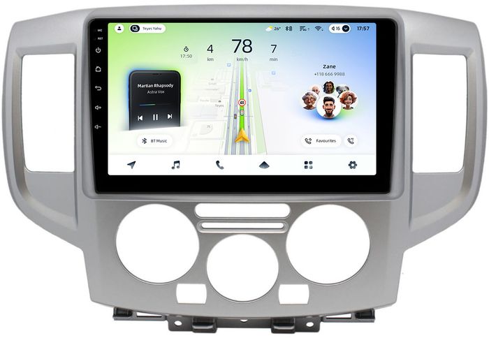 Магнитола для Nissan NV200 2009+ (рамка серебро) - Teyes CC4L-DTS монитор 9" IPS, Android 14, Быстрая, Snapdragon 662, CarPlay, 4G SIM-слот