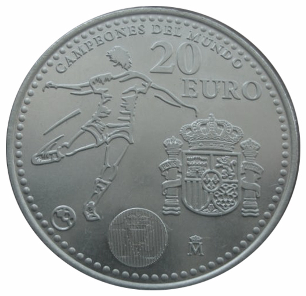 20 евро Чемпионат мира по футболу ЮАР 2010 г. Испания 2010 г.