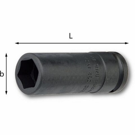 235 1 ML  Головка удлиненная ударная, 6-ти гранная 1" на 41 мм., USAG (Италия)