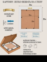 Картина на стену интерьерная на холсте 25*25 см