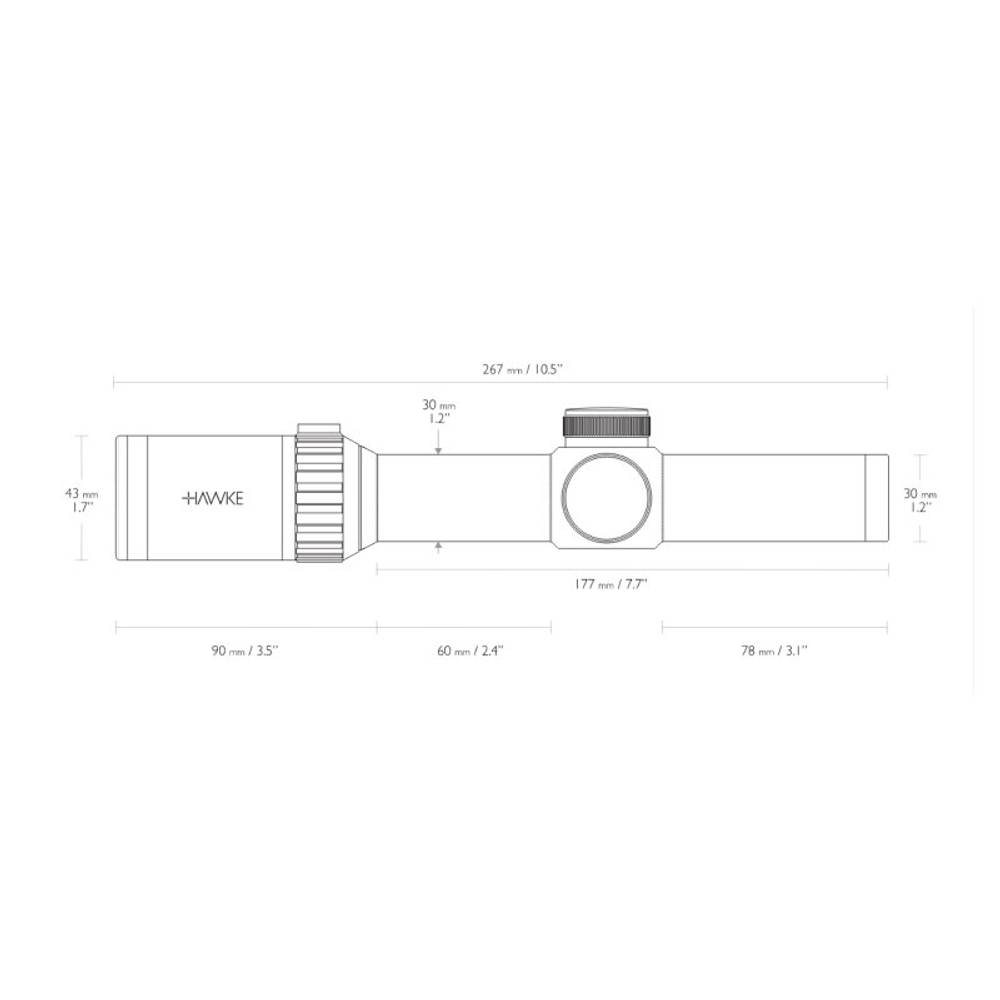 Оптический прицел Hawke Vantage WA 30 1-8x24 IR (L4a) (подсветка точки красным)  широкоугольный  (14400)