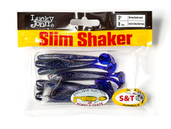 Виброхвосты съедобные LJ Pro Series SLIM SHAKER 3in (7,6 см), цв. T52, 9 шт.