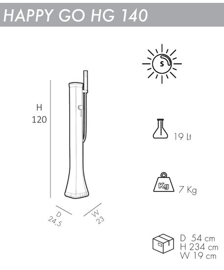 Душ солнечный для ног Happy Go HG 140