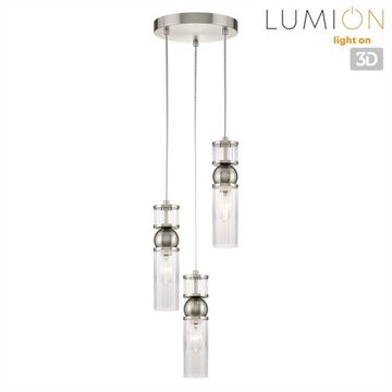 Подвес 3*Е14 8277/3A сатин никель/прозрачный DENVER Lumion
