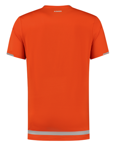 Мужская теннисная футболка K-Swiss Tac Hypercourt Shield Crew 2 - spicy orange