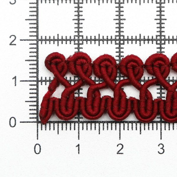 Тесьма отделочная вязаная 15 мм, 10 м, (красный)