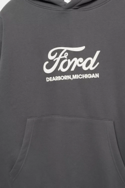 PULL&BEAR Толстовка Ford, антрацитово-серый