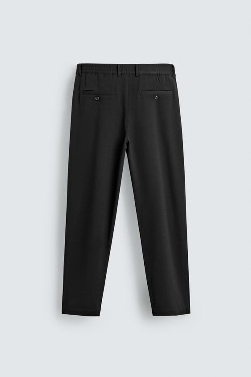 ZARA БРЮКИ STRAIGHT FIT КОМФОРТ, ЧЕРНЫЙ