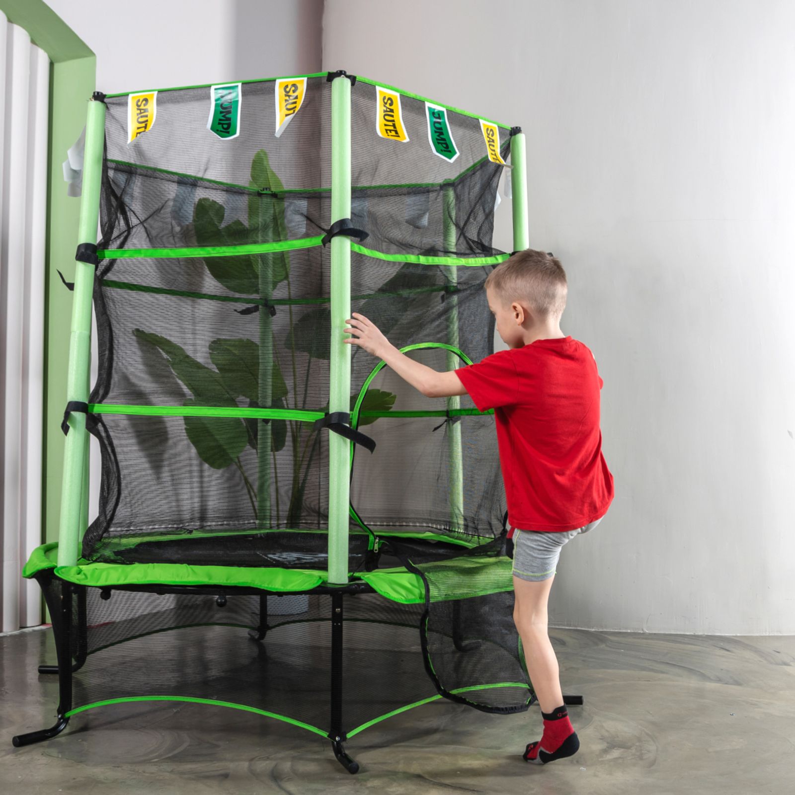 Батут DFC JUMP KIDS 55" зеленый фото №8