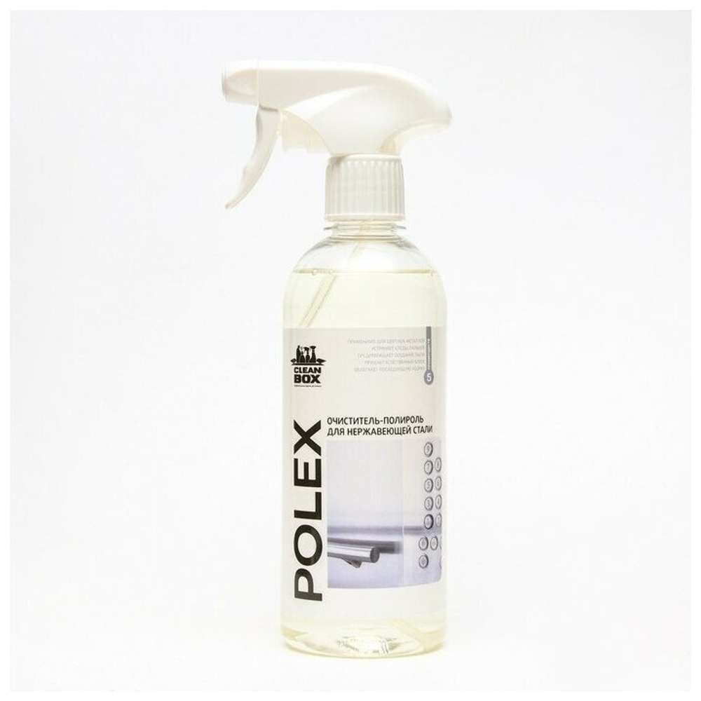 ОЧИСТИТЕЛЬ-ПОЛИРОЛЬ Д/НЕРЖАВЕЮЩЕЙ СТАЛИ CLEANBOX POLEX ТРИГГЕР 0,5КГ/0,5Л