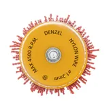 Щетка для дрели, 65 мм, Чашка, со шпилькой, нейлоновая щетина Denzel — фото 2