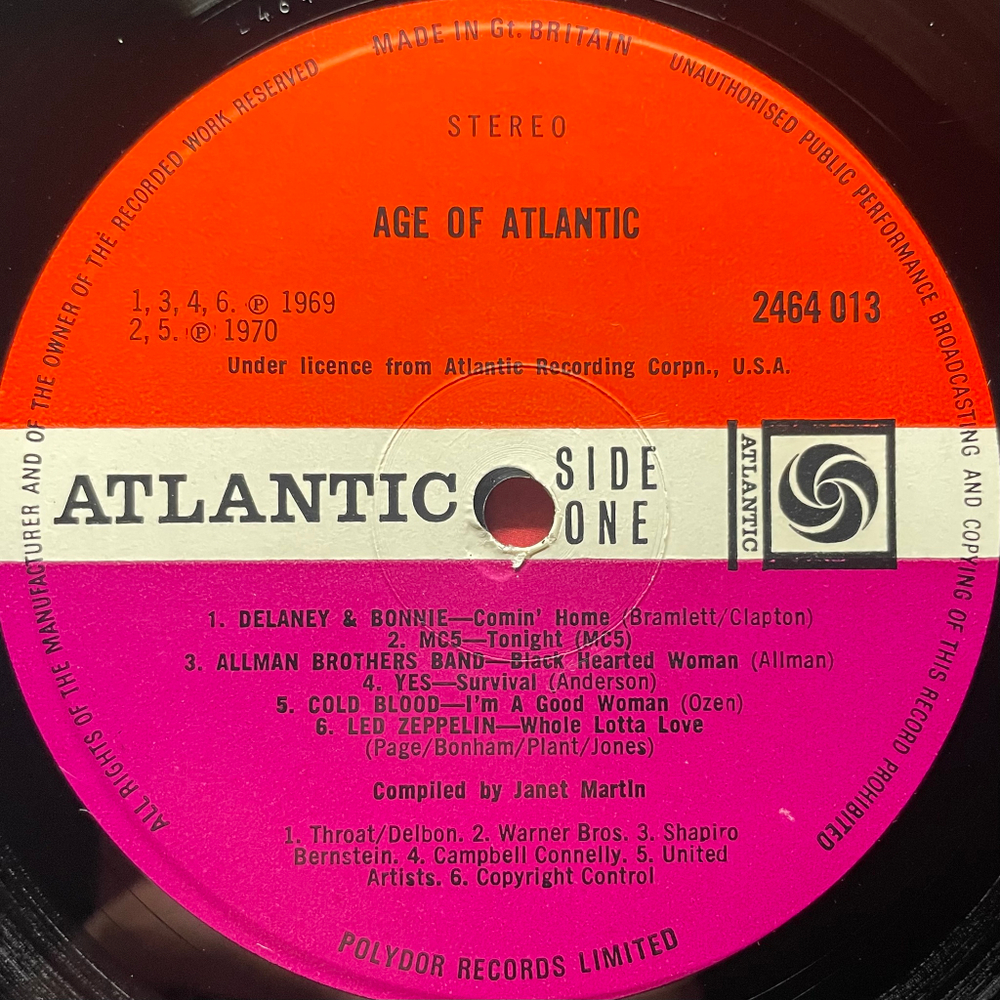 Сборник The Age Of Atlantic (Англия 1970г.)