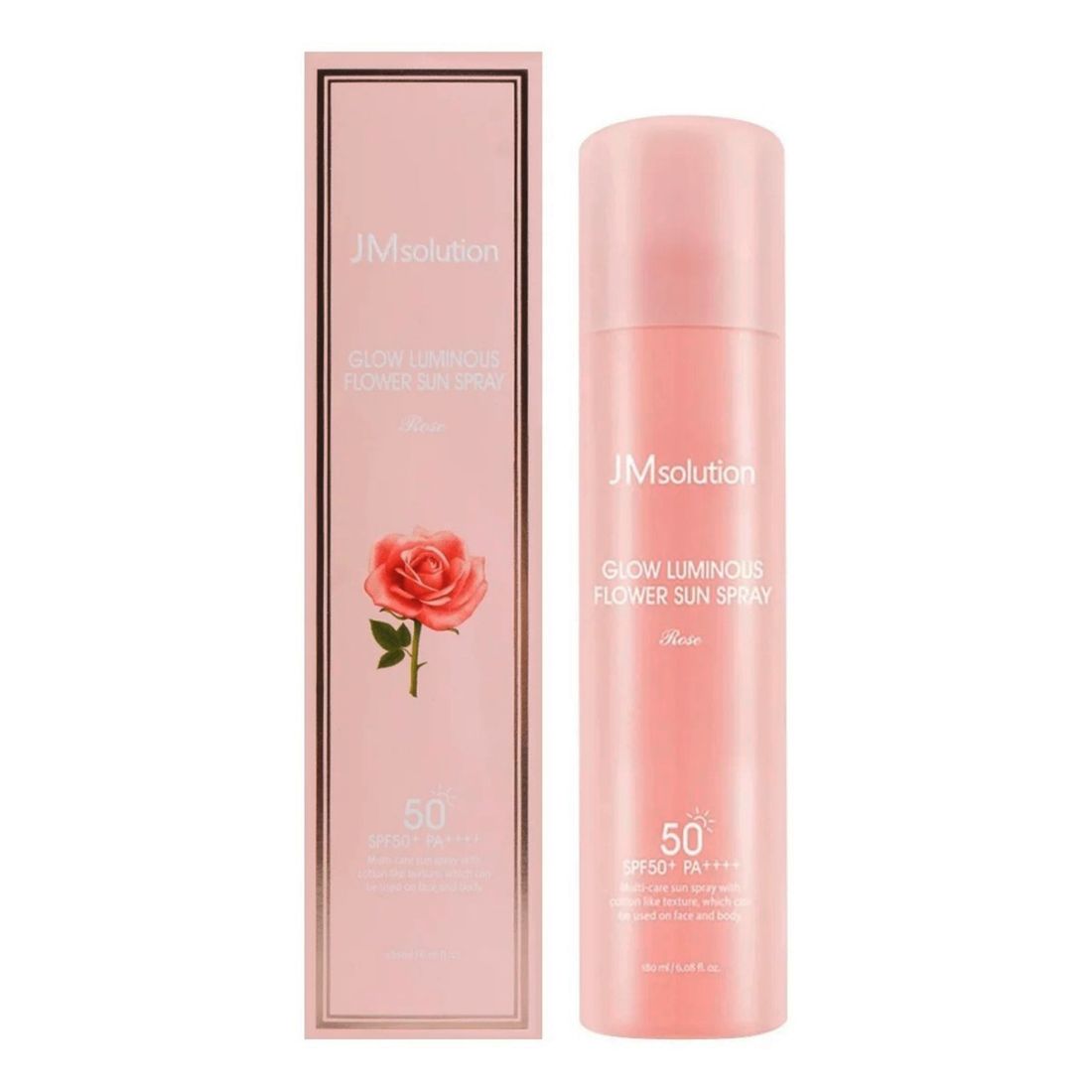Омолаживающий солнцезащитный спрей с розой JMsolution Glow Luminous Flower Sun Spray SPF50+ 180мл