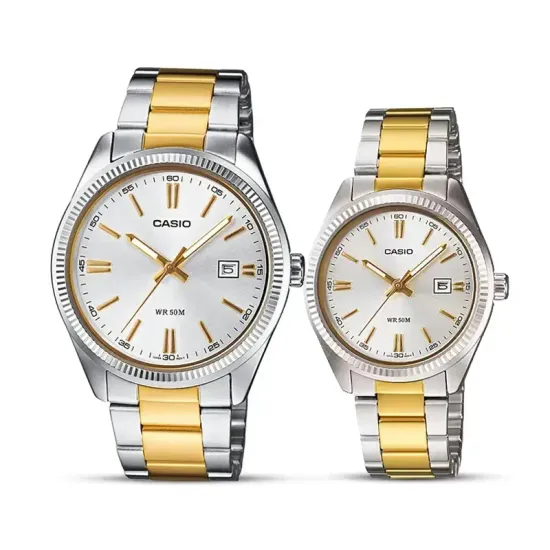 Парные часы Casio Standard: MTP-1302SG-7A и LTP-1302SG-7A