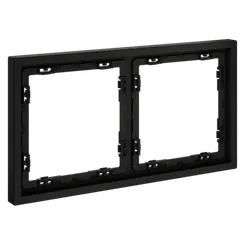 Рамка пластиковая на 2 поста Voltum S70 Черный матовый VLS100208