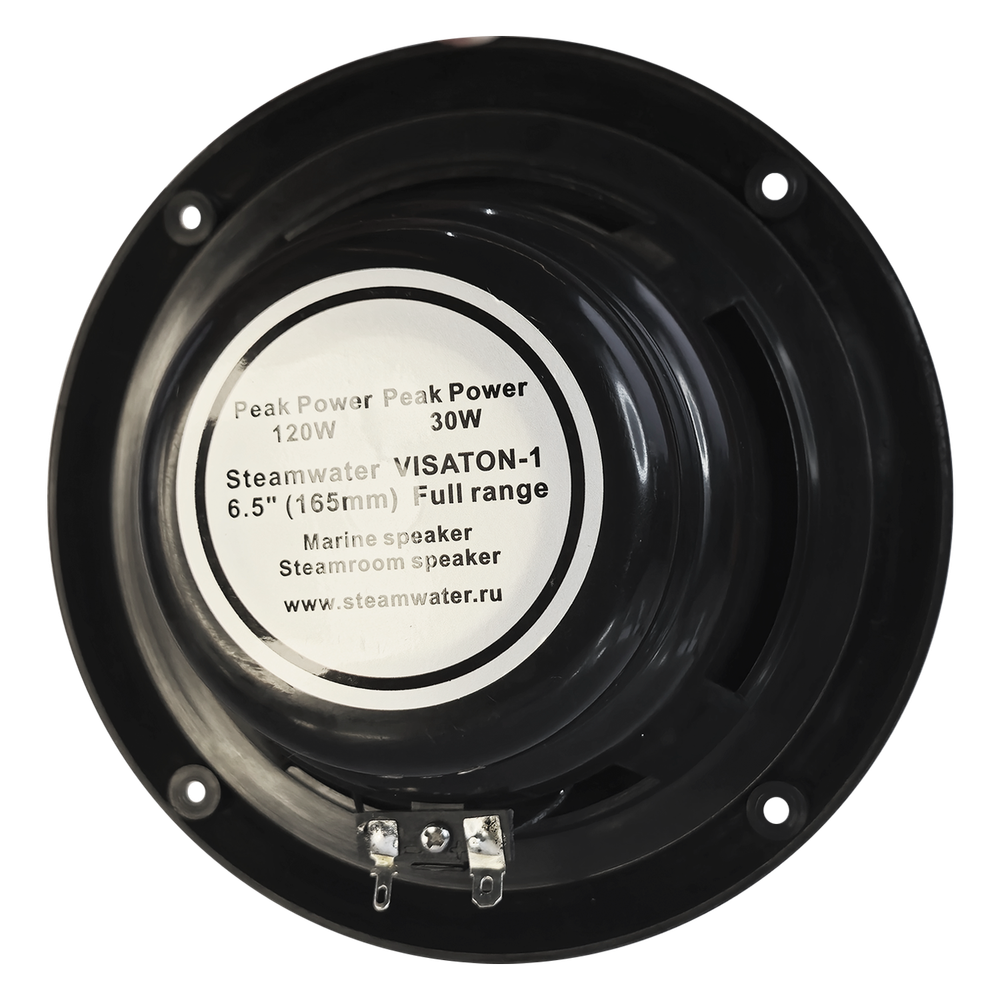 Комплект влагостойкой акустики для бани, сауны и хамама - SW Black VISATON 3