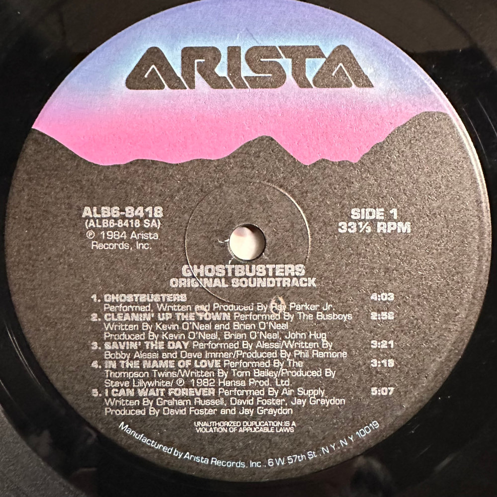 Ghostbusters Original Soundtrack Album (США 1984г.)