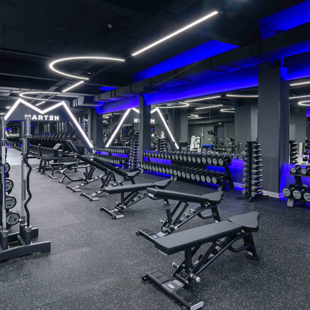 Плитка резиновая (Sport Рlit Premium) 1000x1000x40 мм PROFI-FIT