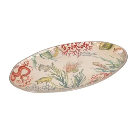 Rose&Tulipani Овальное блюдо Sea Life 52x30 см из меламина EAN 8021918007778