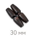 Пуговицы дерево 1 прокол 46L=30 мм, 24 шт, №304 т.коричневый, Blitz DRN 0121