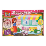 Конструктор пластмассовый 42эл. Подружки "Ларек сладостей" 20008-AA (Город мастеров)