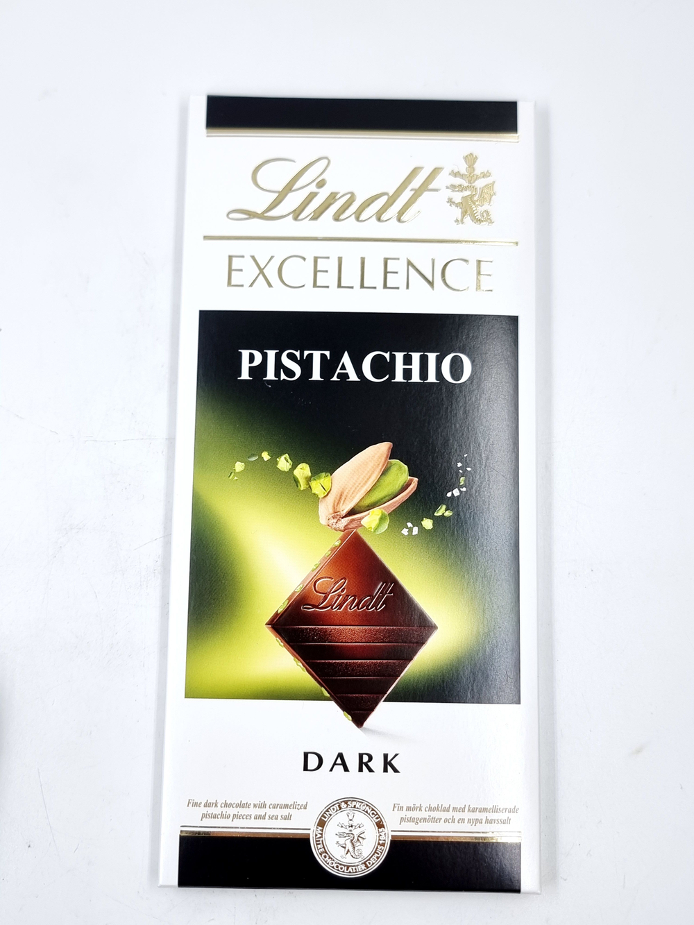 Шоколад темный Lindt Excellence Pistage карамелизированныt фисташки с солью 100 г (Франция)