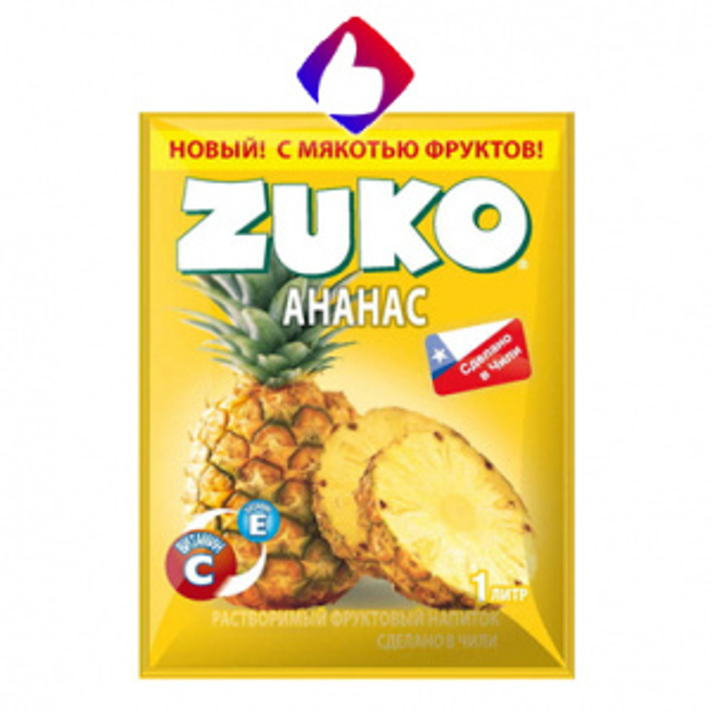 Растворимый напиток ZUKO Ананас  20г*12шт*8 блоков.
