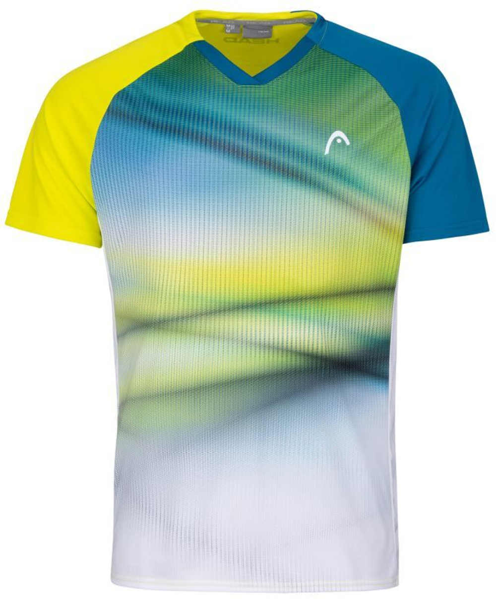 Футболка для мальчика теннисная Head Striker T-Shirt B - yellow/print vision