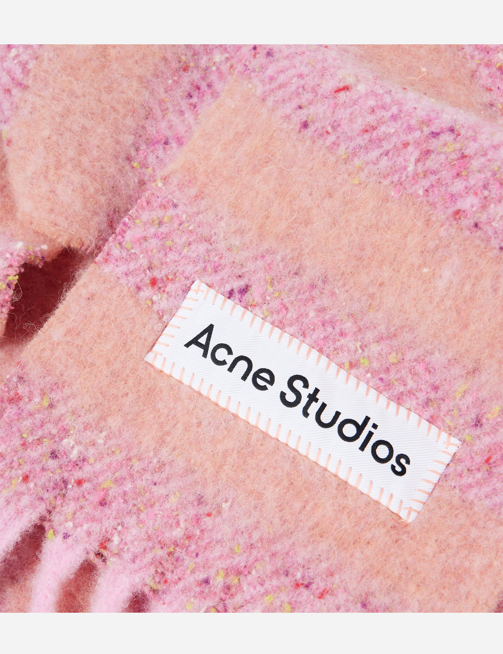 Шарф Acne Studios Striped Wool-Blend Pink