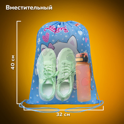 Мешок для обуви ПИФАГОР, 1 отделение, 40х32 см, "Yummy cupcake", 271603