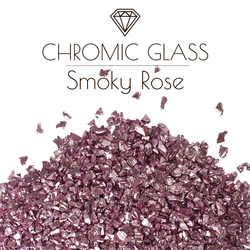 Стеклянная крошка Chromic Glass, Smoky Rose, 100гр