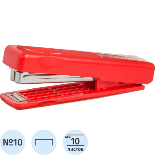 Степлер Attache Selection PSR1010-1 до 10 листов красный (скобы № 10)
