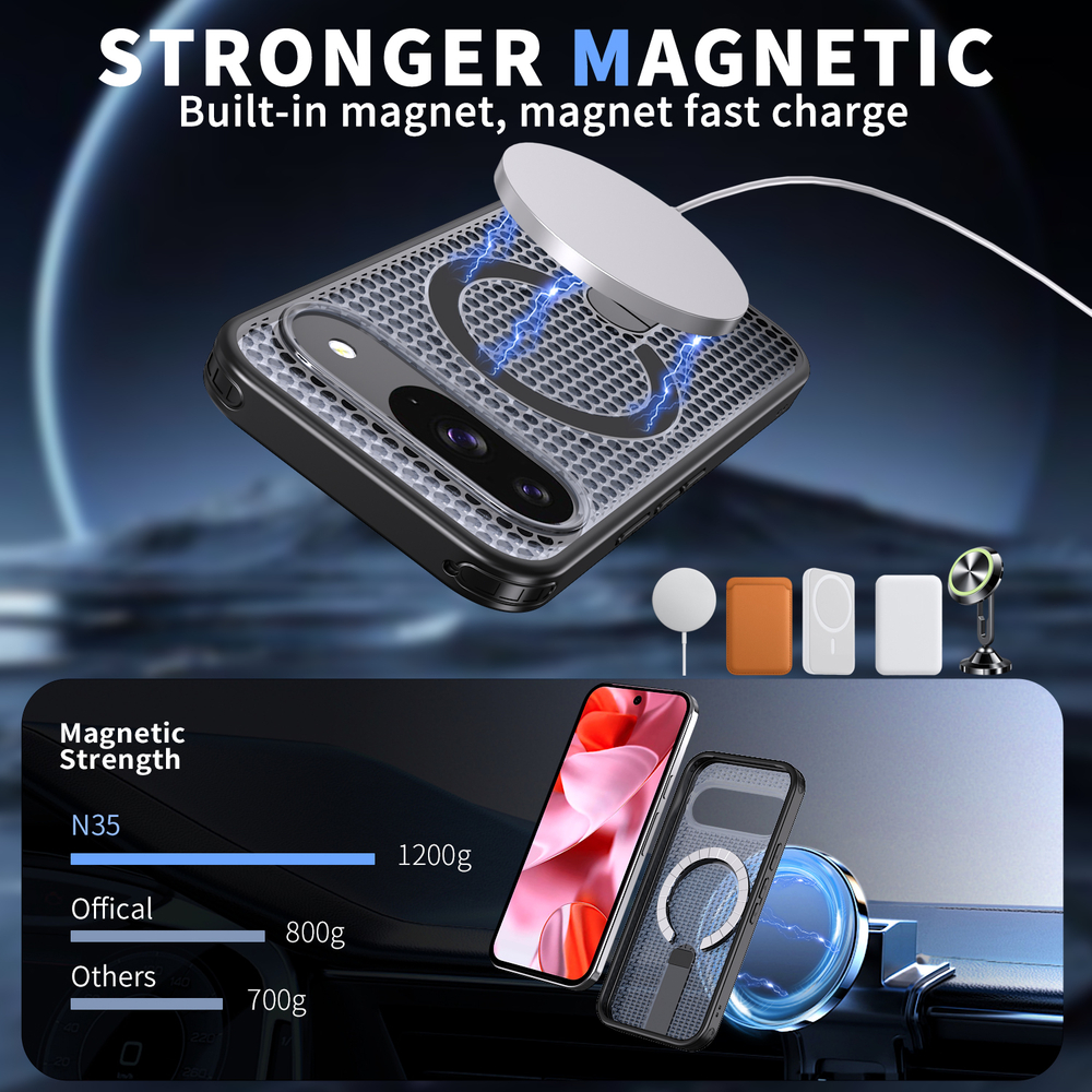Прозрачный чехол Mesh Pro Magnetic Case для Google Pixel 9 / Pixel 9 Pro