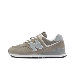 alt="New Balance 574 Evergreen ML574EVG серый с серебристыми акцентами вид сбоку на белом фоне"
