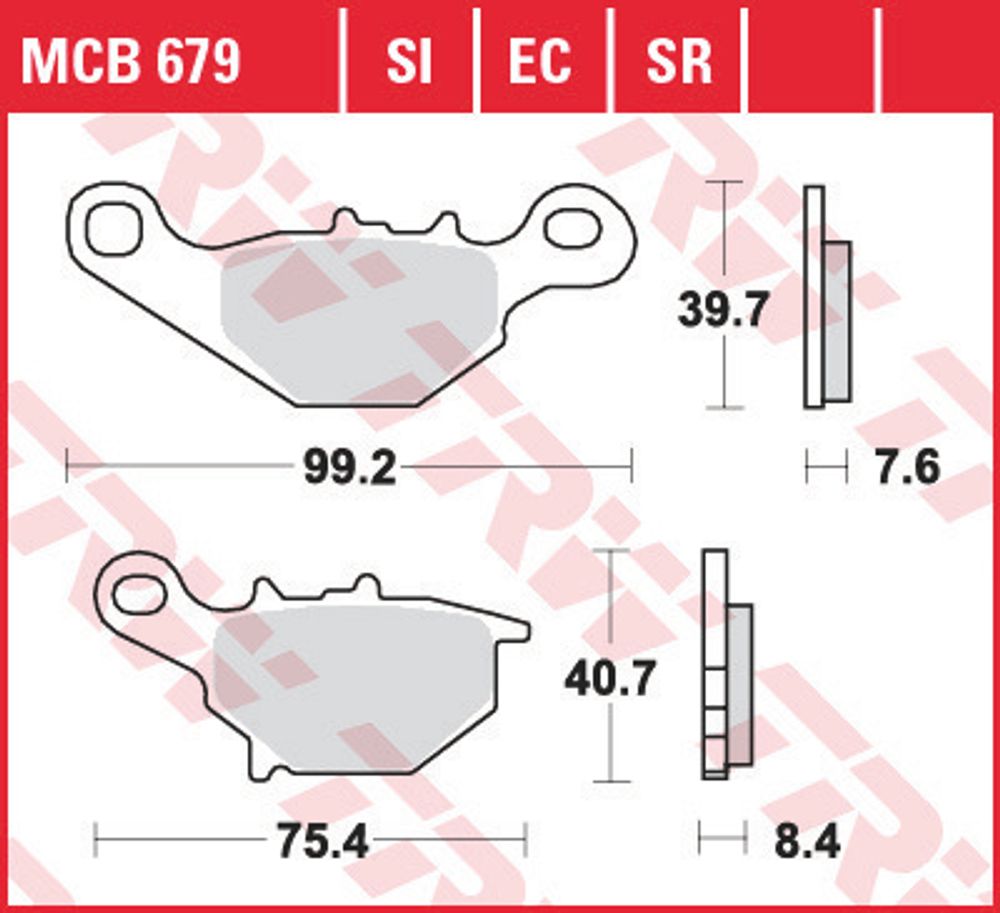 Колодки тормозные дисковые TRW MCB679EC Колодки тормозные дисковые TRW MCB679EC