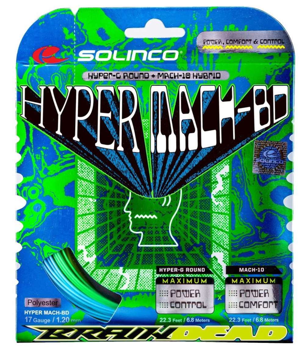 Теннисные струны Solinco Hyper Mach-BD (12 m) - green