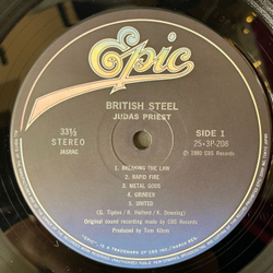 Винтажная виниловая пластинка LP Judas Priest British Steel (Япония 1980) (Без Оби) Breaking The Law