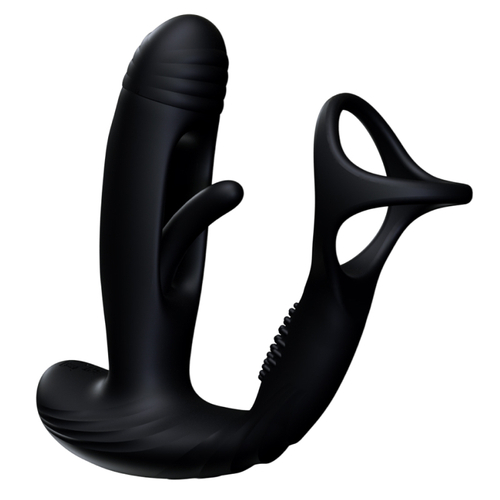 Вибромасcажер простаты с функцией осцилляции и пультом ДУ Amovibe Pulse Prostate Flapping & Vibrations Massager