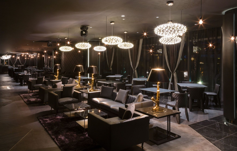 Pendant design lamp Raimond Zafu by Moooi (Gold,  D 75 cm)