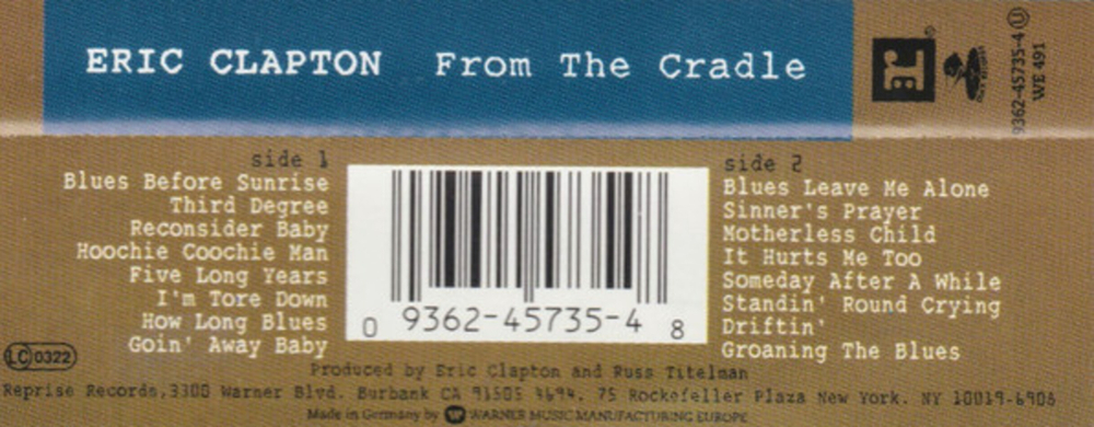 Eric Clapton / From The Cradle (MC)