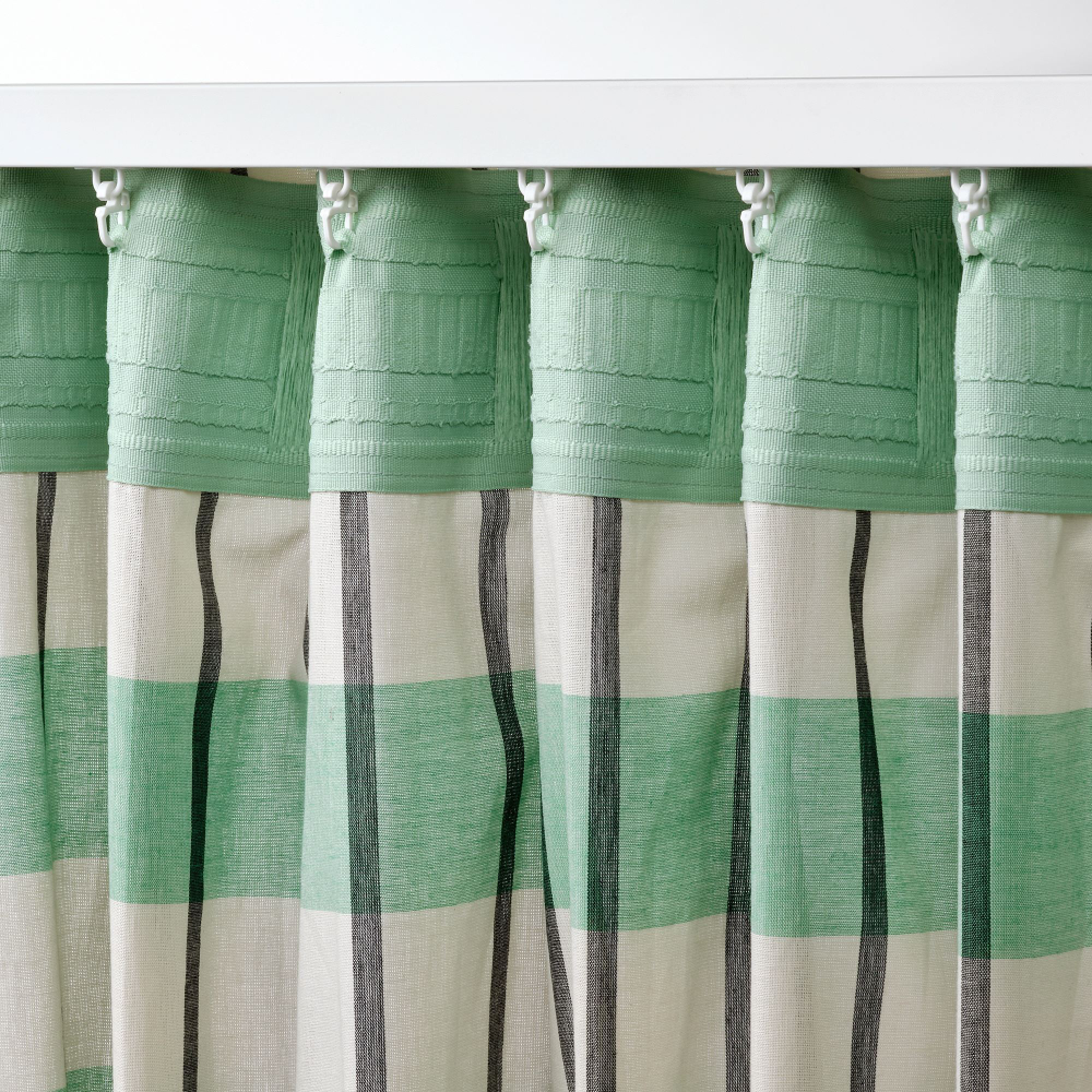 Штора IKEA GLANSHAGTORN (ГЛАНШАГТОРН), Зеленый, 300х250 см