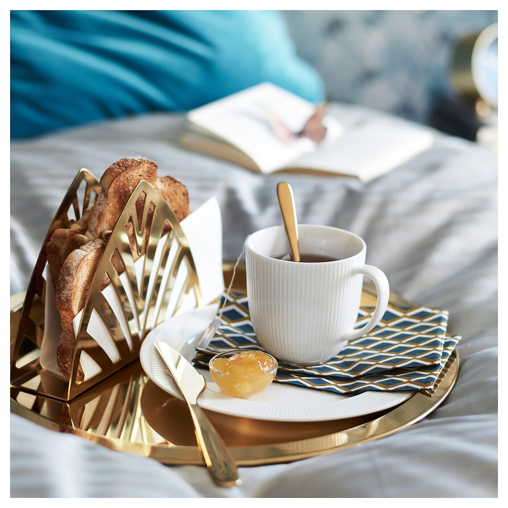 IKEA GLATTIS  (ИКЕА ГЛАТТИС)  -  Поднос, цвет латуни, 38 см
