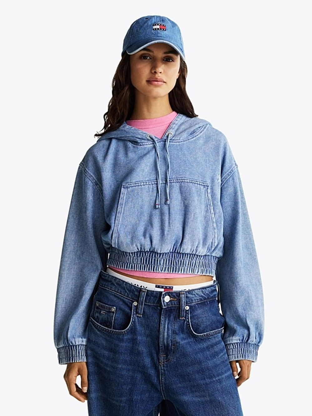 Толстовка женская TOMMY JEANS TJW DENIM CROPPED HO