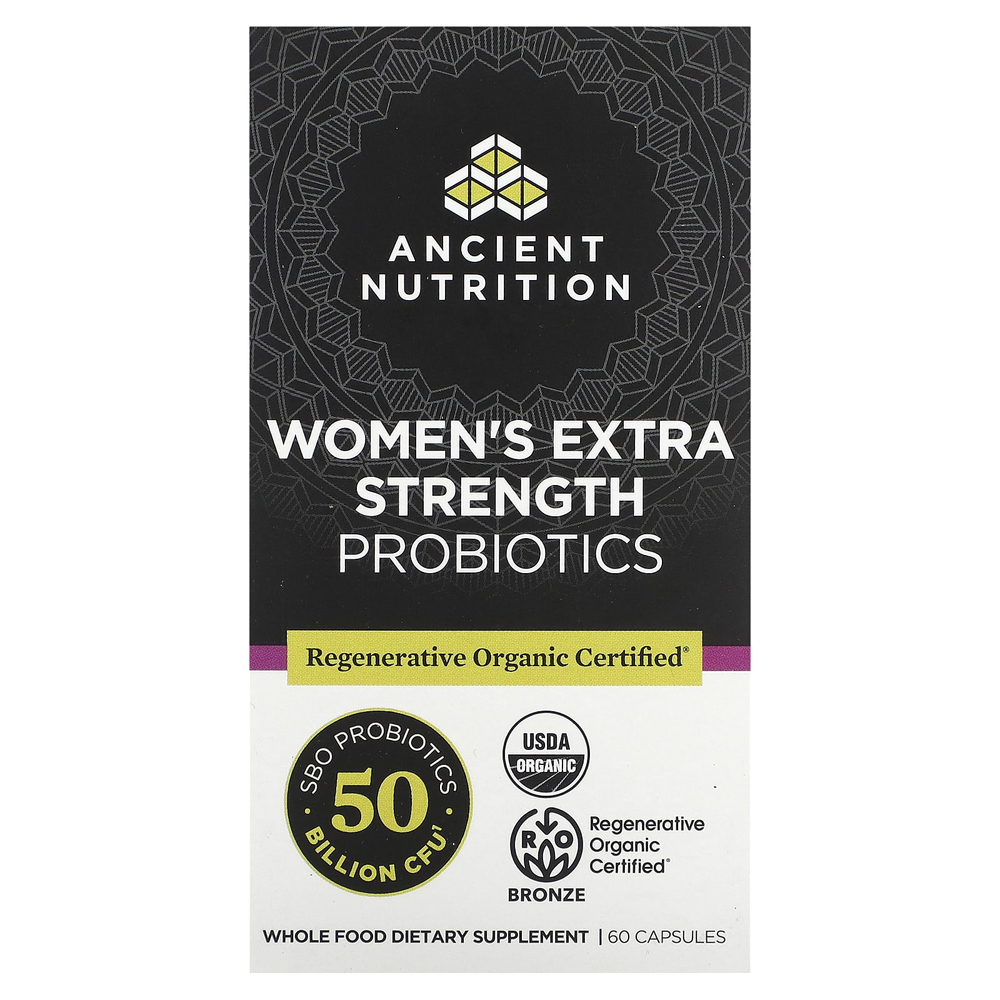 Ancient Nutrition, пробиотики для женщин, 60 капсул