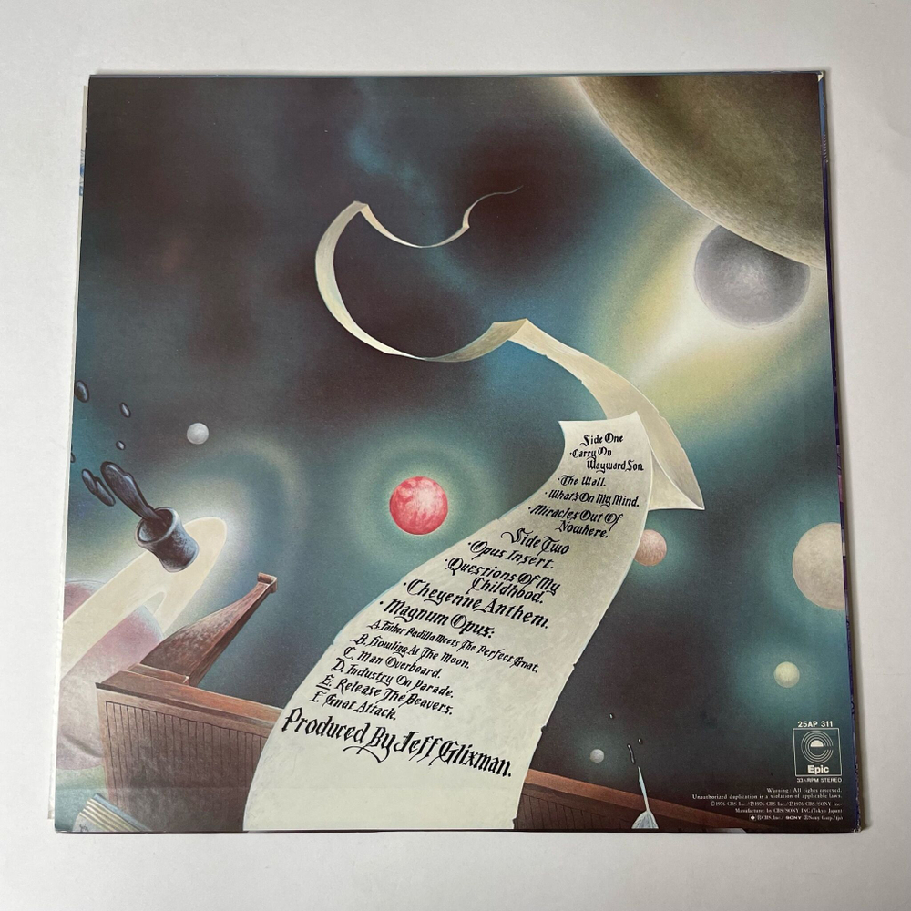 Винтажная виниловая пластинка LP Kansas Leftoverture (Japan 1976) (No Obi)