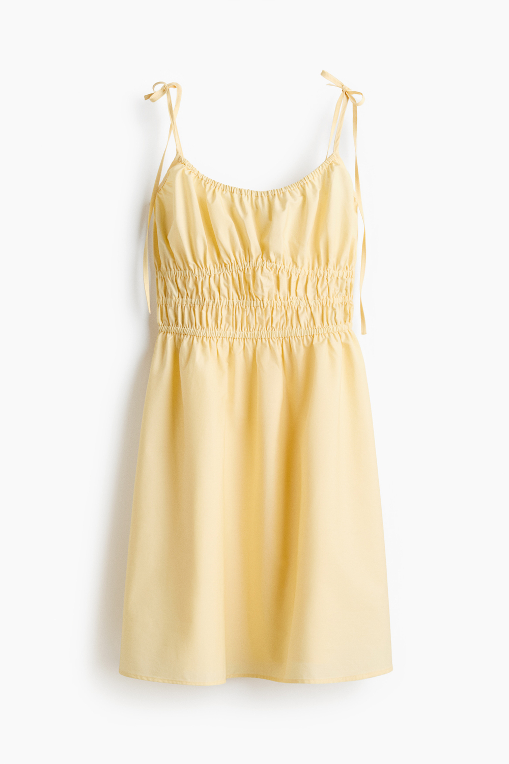 Хлопковое платье с бретелями на завязках - H&M